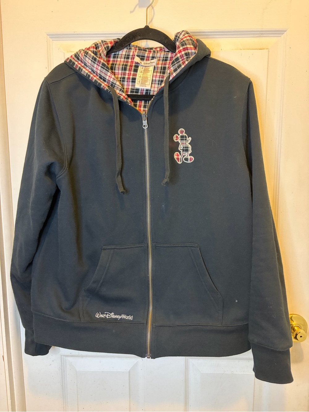 Walt Disney World Parks Plaid Lined Hoodie in Navy - Spot by Pocket